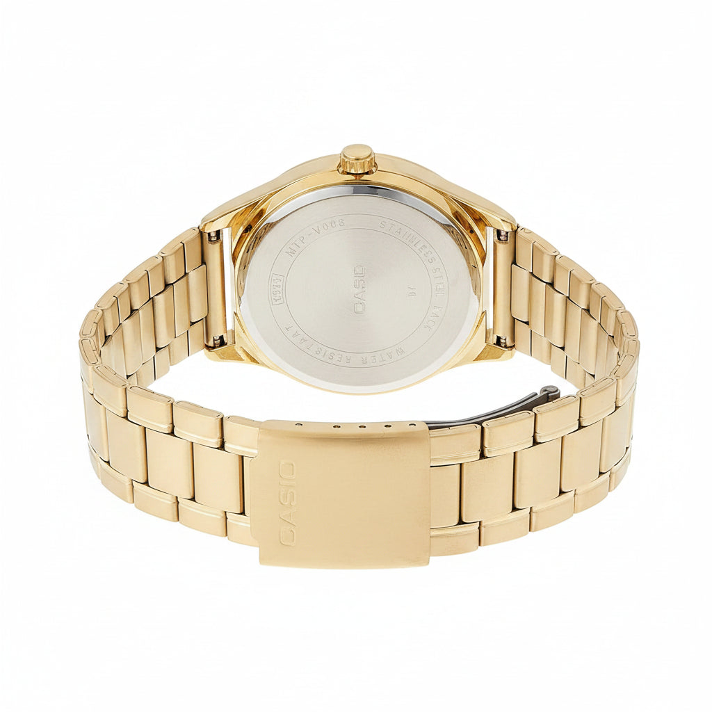 Casio Gold Dial Gold-Tone Men's Watch – MTP-V006G-9BUDF