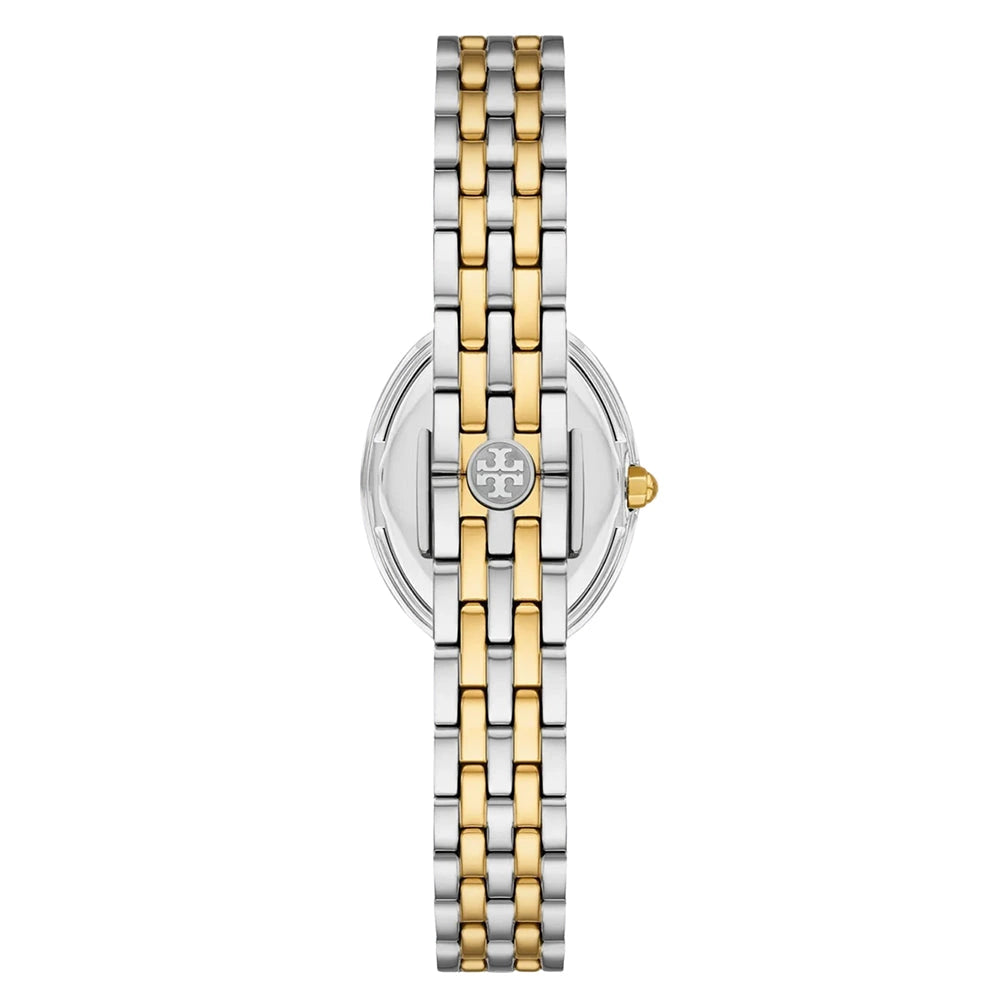 Tory Burch The Oval Pink Mother-of-Pearl Two-Tone Ladies Watch – TBW6039