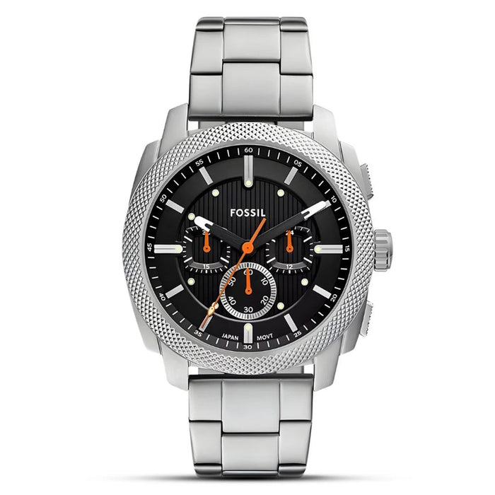 Fossil Machine Chronograph Black Dial Stainless Steel Men's Watch – FS6095