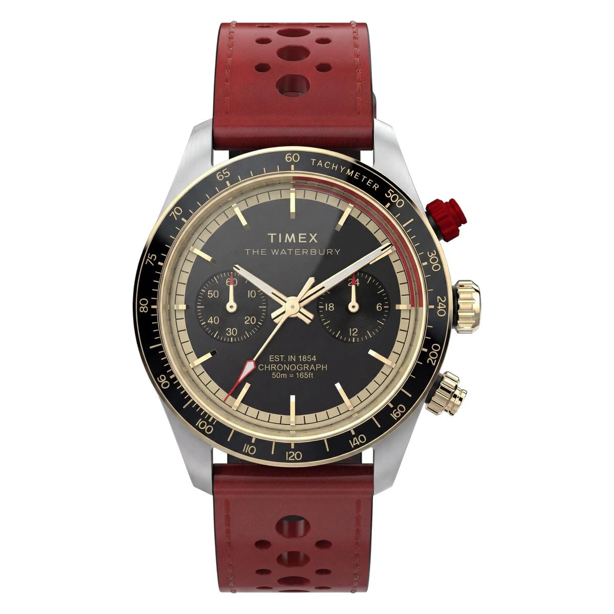 Timex Waterbury Heritage Chronograph Black Dial Men's Watch – TW2Y93400