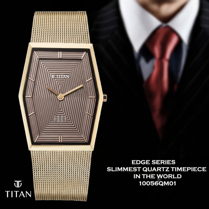 Titan Edge Whimsey Brown Dial Men's Watch – 10056QM01