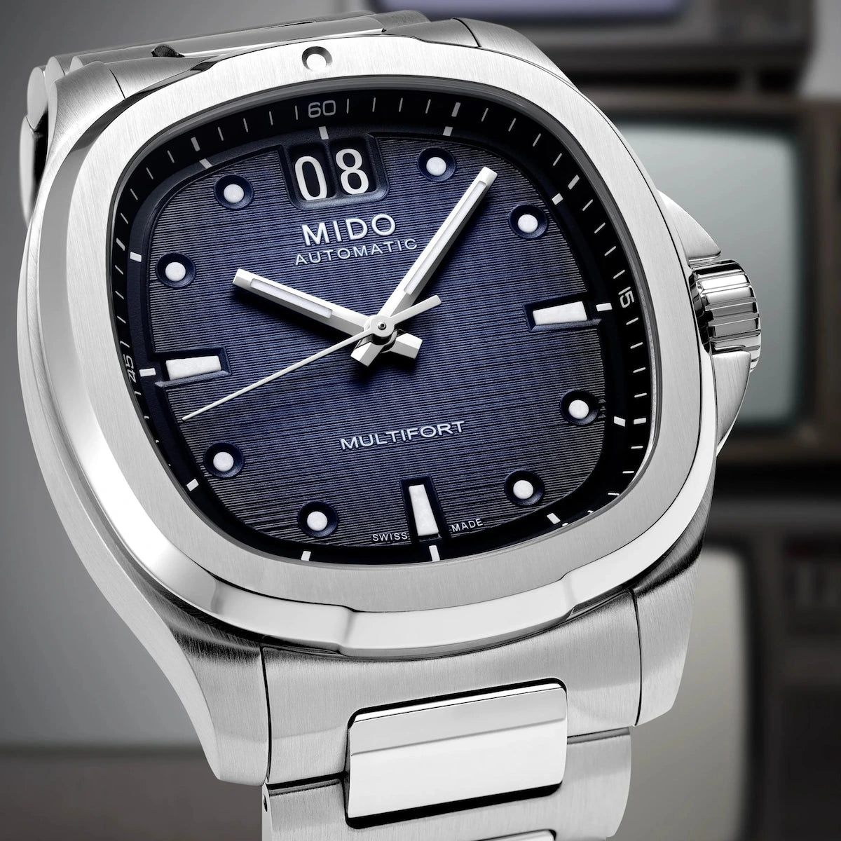 Mido Multifort TV Big Date Blue Dial Men's Watch- M049.526.11.041.00