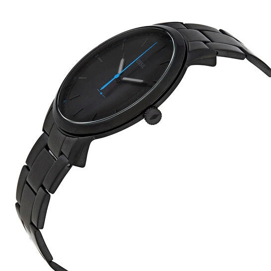 Fossil Minimalist Slim Black Dial Black Stainless Steel Men's Watch – FS5308