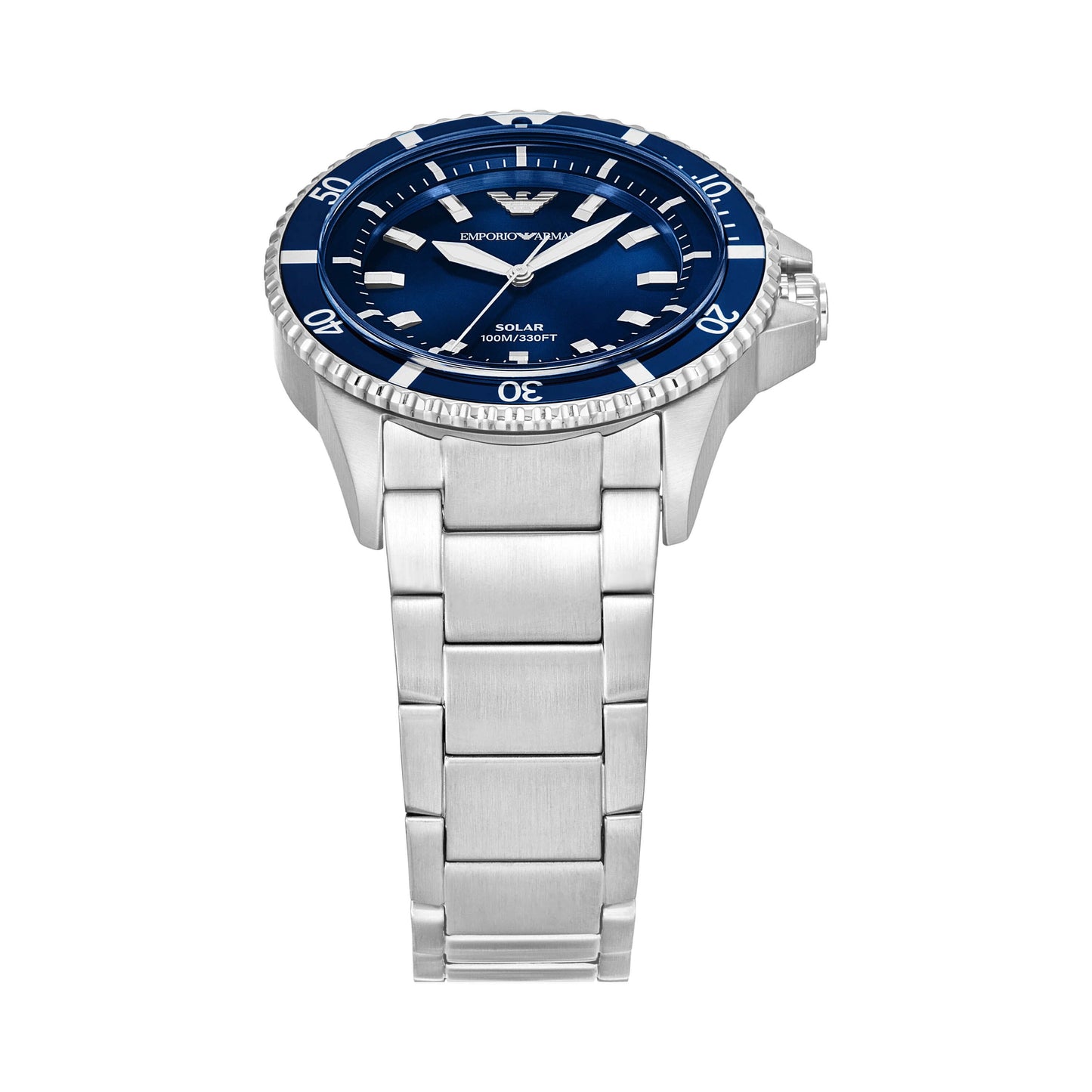 Emporio Armani World Explorer Blue Dial Solar Men's Watch – AR11697