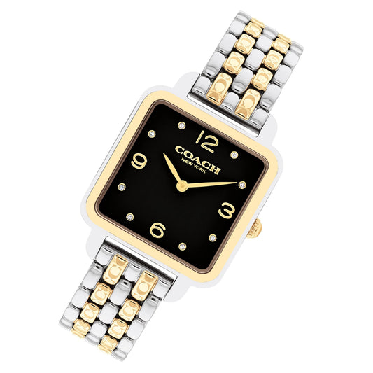 Coach Cass Black Dial Two-Tone Stainless Steel Ladies Watch – 14504496