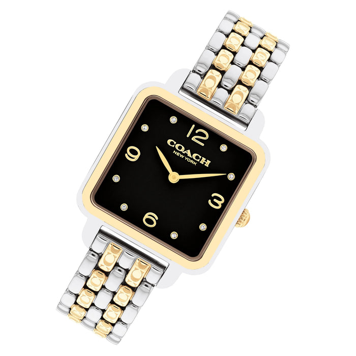 Coach Cass Black Dial Two-Tone Stainless Steel Ladies Watch – 14504496