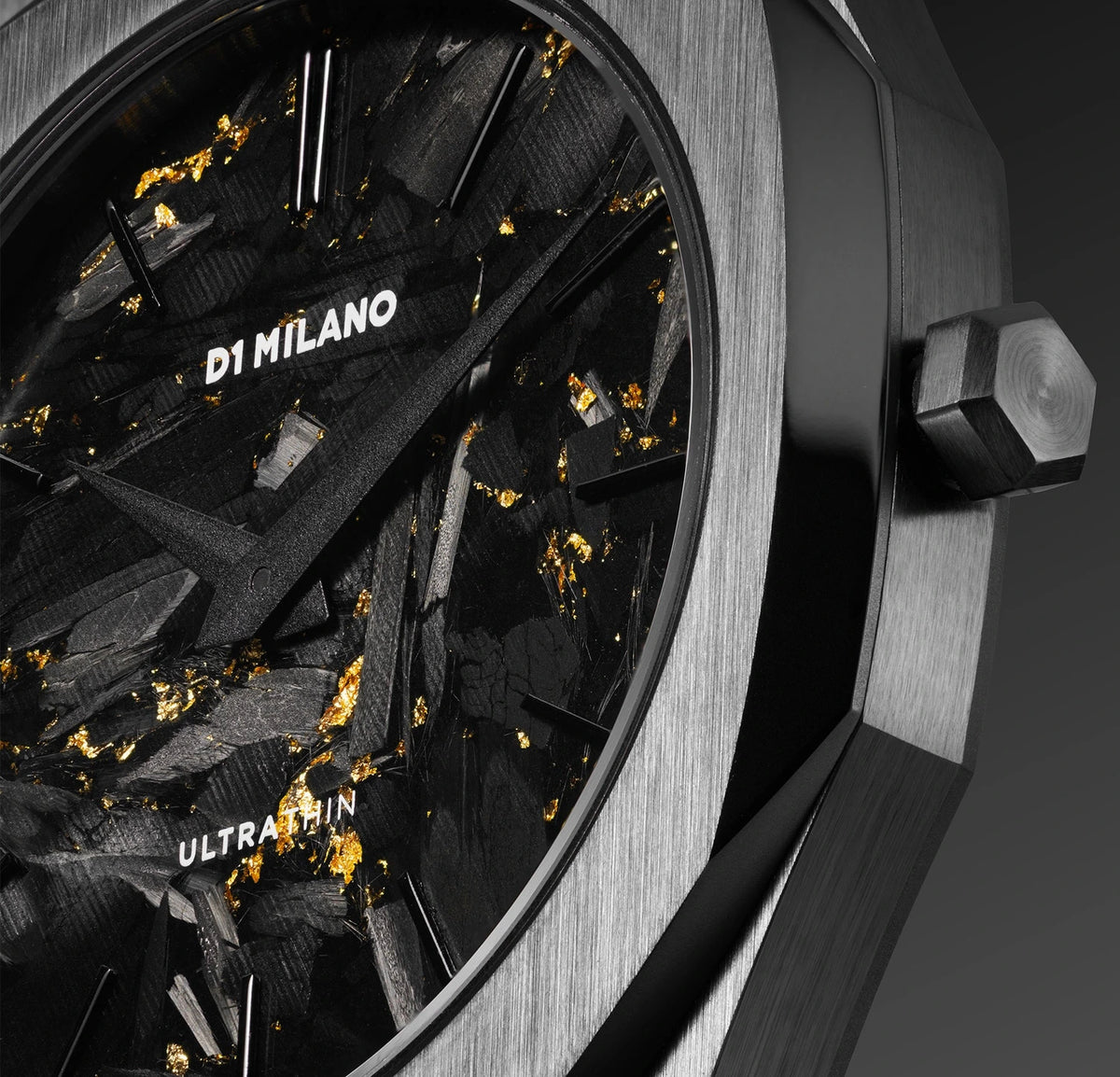 D1 Milano Ultra Thin Black DLC Men's Watch – D1-UTBJ31