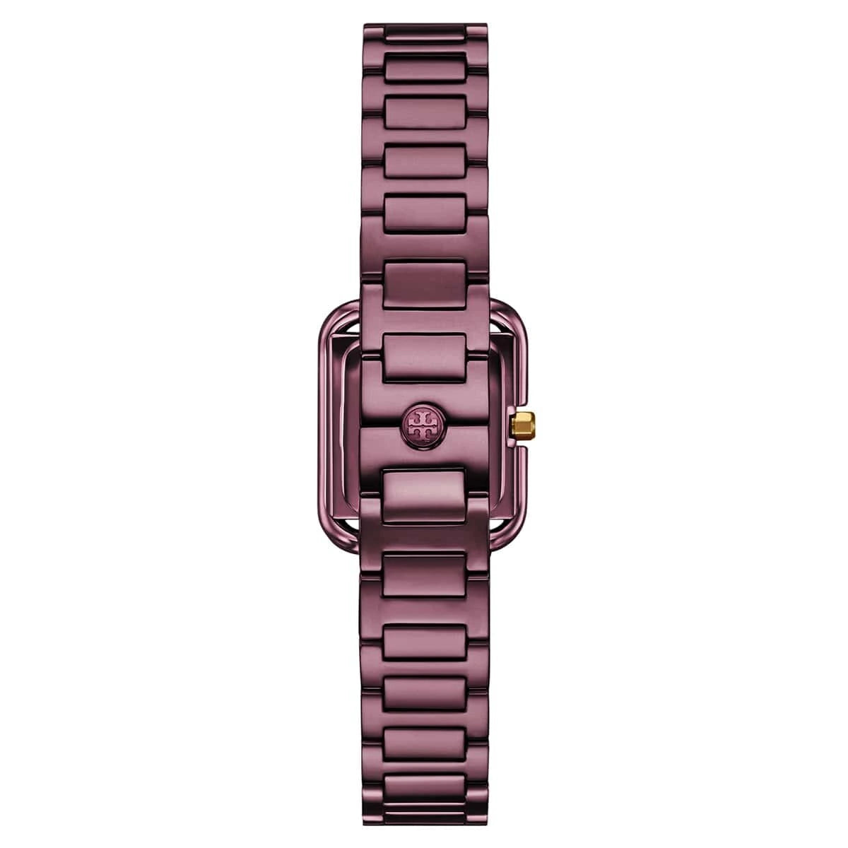 Tory Burch Kira Square Purple Dial Gold-Tone Stainless Steel Ladies Watch – TBW6024