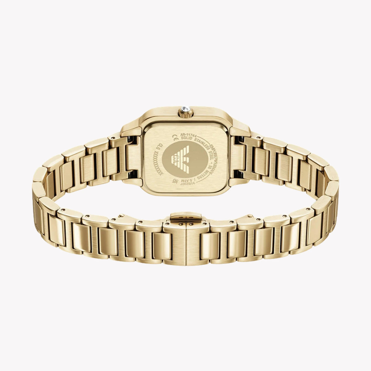 Emporio Armani Mother-of-Pearl Dial Gold-Tone Ladies Watch – AR11744