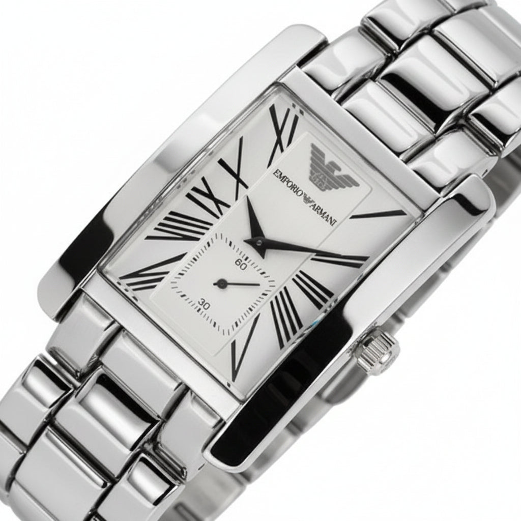 Emporio Armani Classic Silver Dial Men's Watch – AR0145