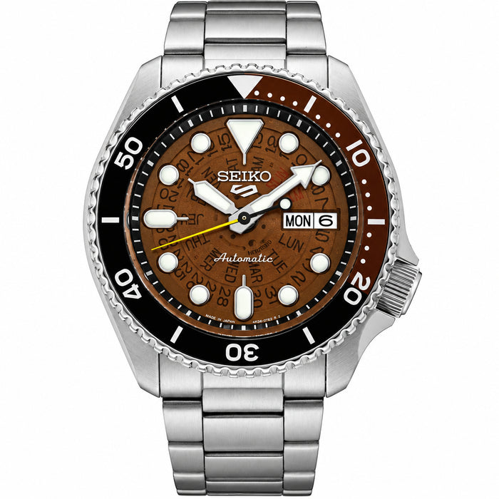 Seiko 5 Sports SKX Skeleton Style Orange Dial Men's Automatic Watch – SRPJ47K1
