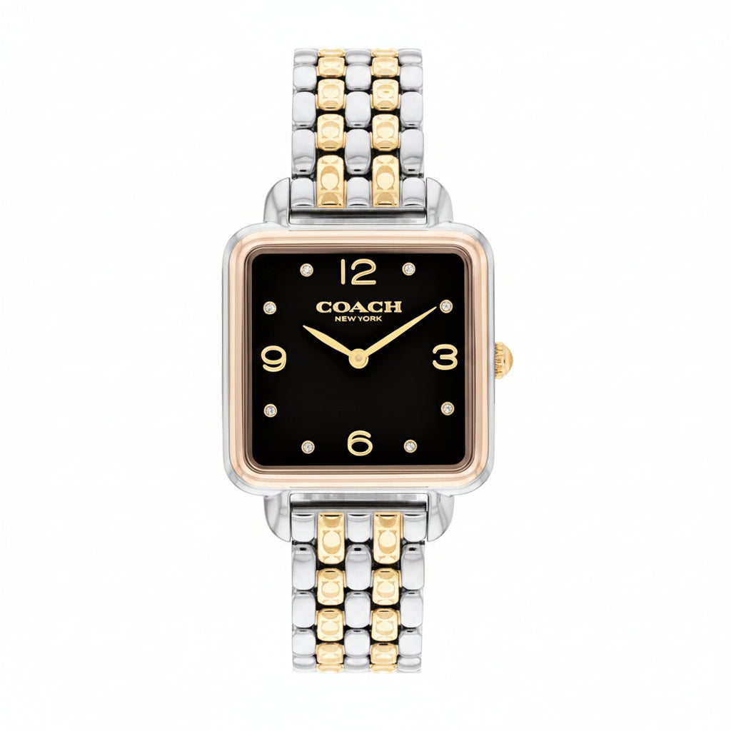 Coach Cass Black Dial Two-Tone Stainless Steel Ladies Watch – 14504496
