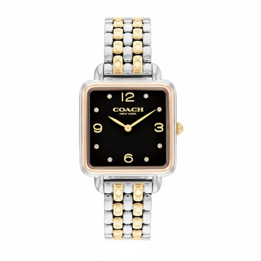 Coach Cass Black Dial Two-Tone Stainless Steel Ladies Watch – 14504496