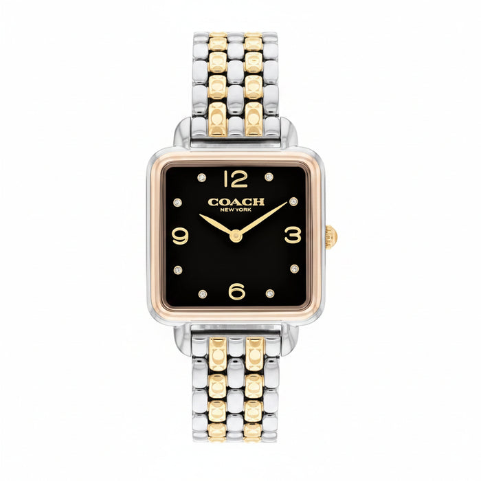 Coach Cass Black Dial Two-Tone Stainless Steel Ladies Watch – 14504496