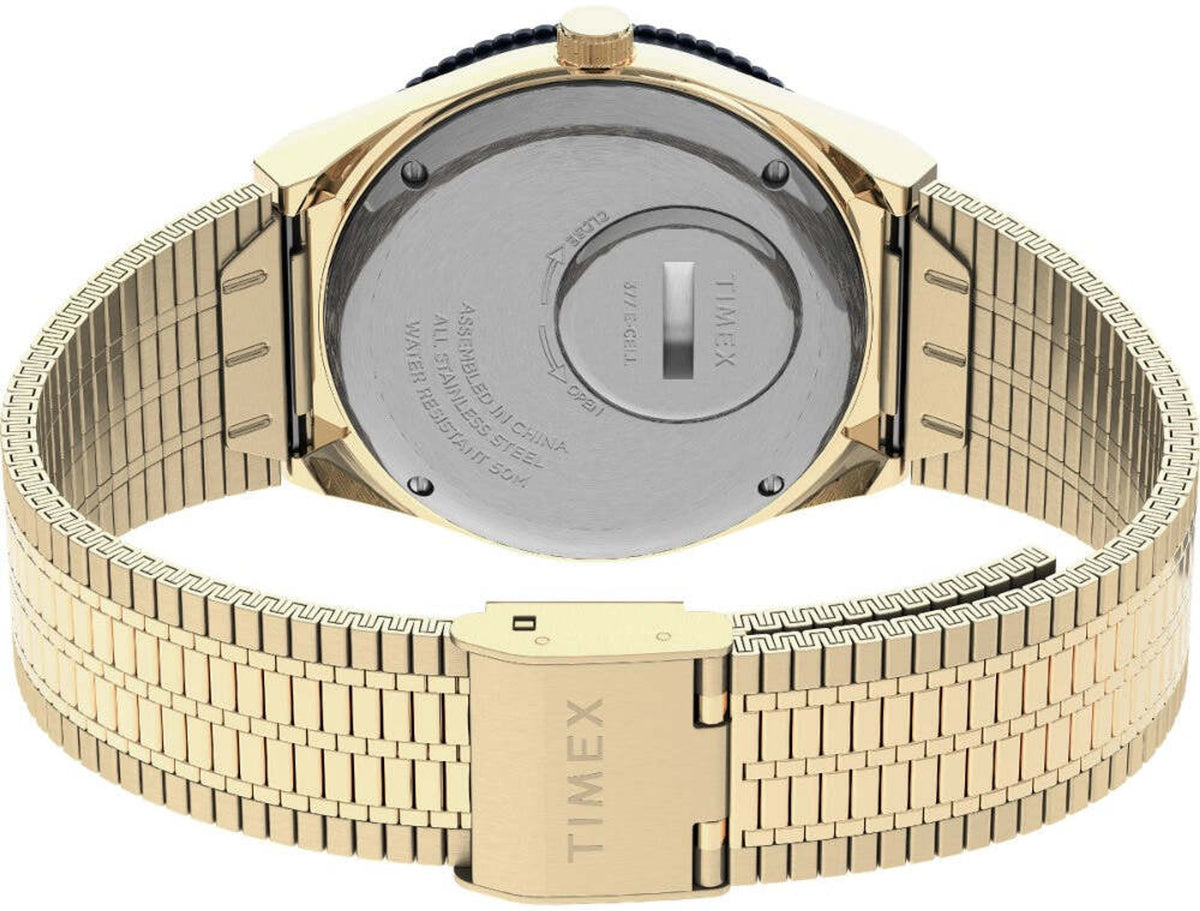 Timex Q Timex 38mm Blue Dial Gold-Tone Men's Watch – TWEG26302