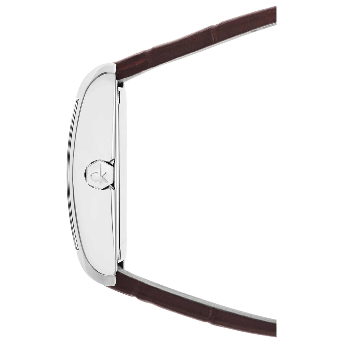 Calvin Klein Window Silver Dial Brown Leather Ladies Watch – K2M23126