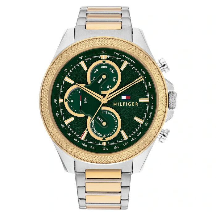 Tommy Hilfiger Clark Green Dial Two-Tone Men's Watch – 1792079