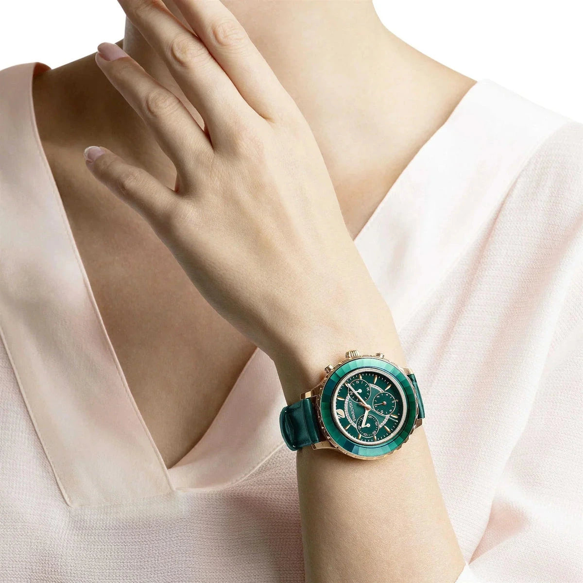 Swarovski Octea Chrono Green Dial Ladies Watch – 5672931