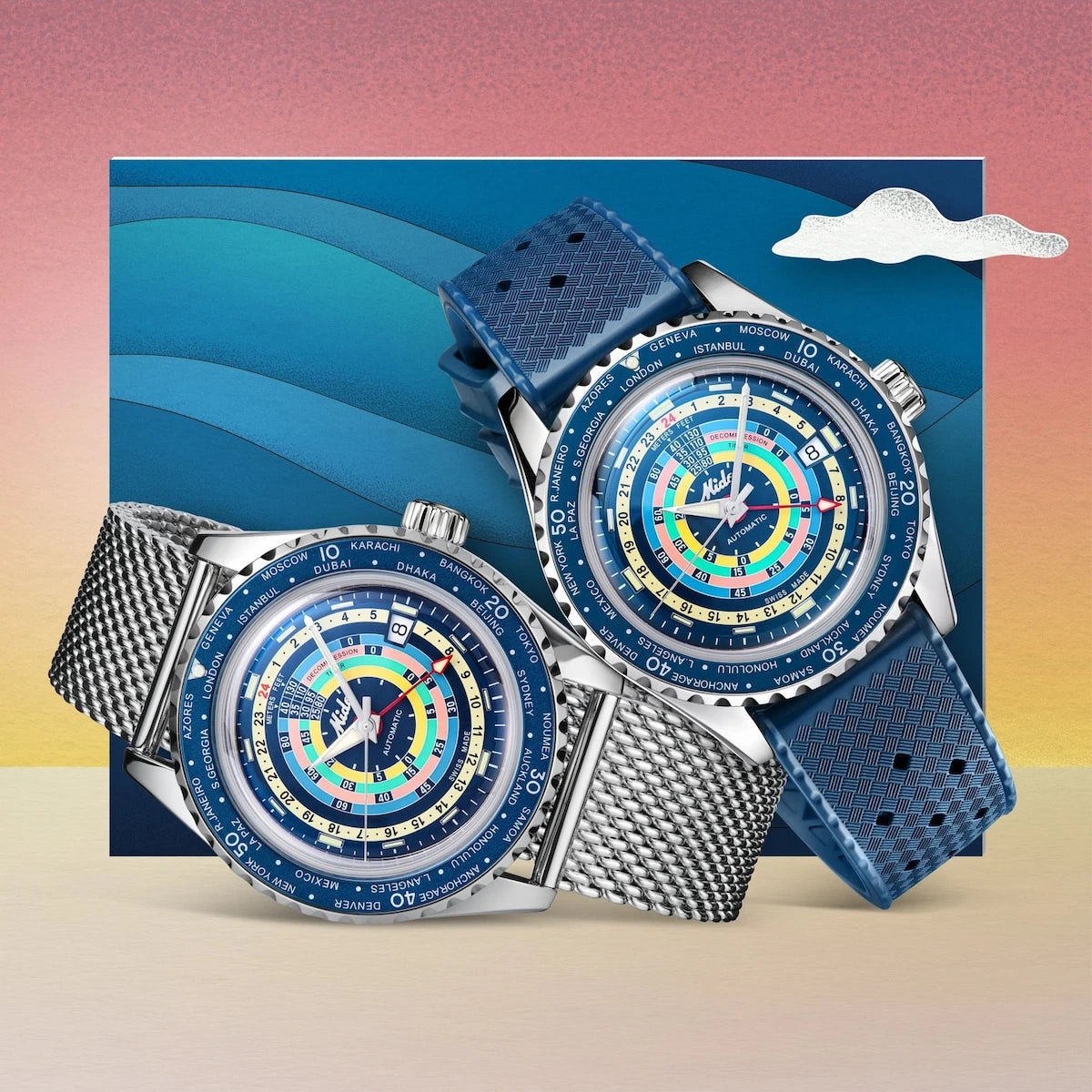 Mido Ocean Star Decompression World Timer Men's Watch | M026.829.17.041.00