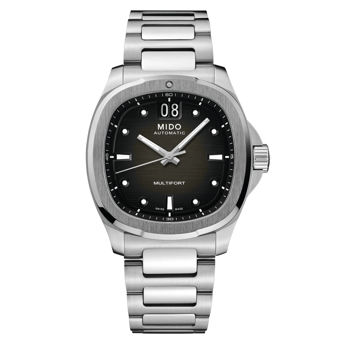 MIDO Multifort TV Big Date Grey Dial Stainless Steel Bracelet Men's Watch – M049.526.11.081.00