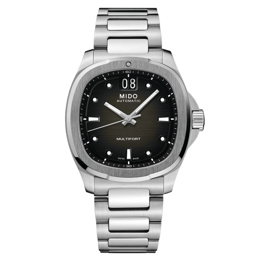 MIDO Multifort TV Big Date Grey Dial Stainless Steel Bracelet Men's Watch – M049.526.11.081.00