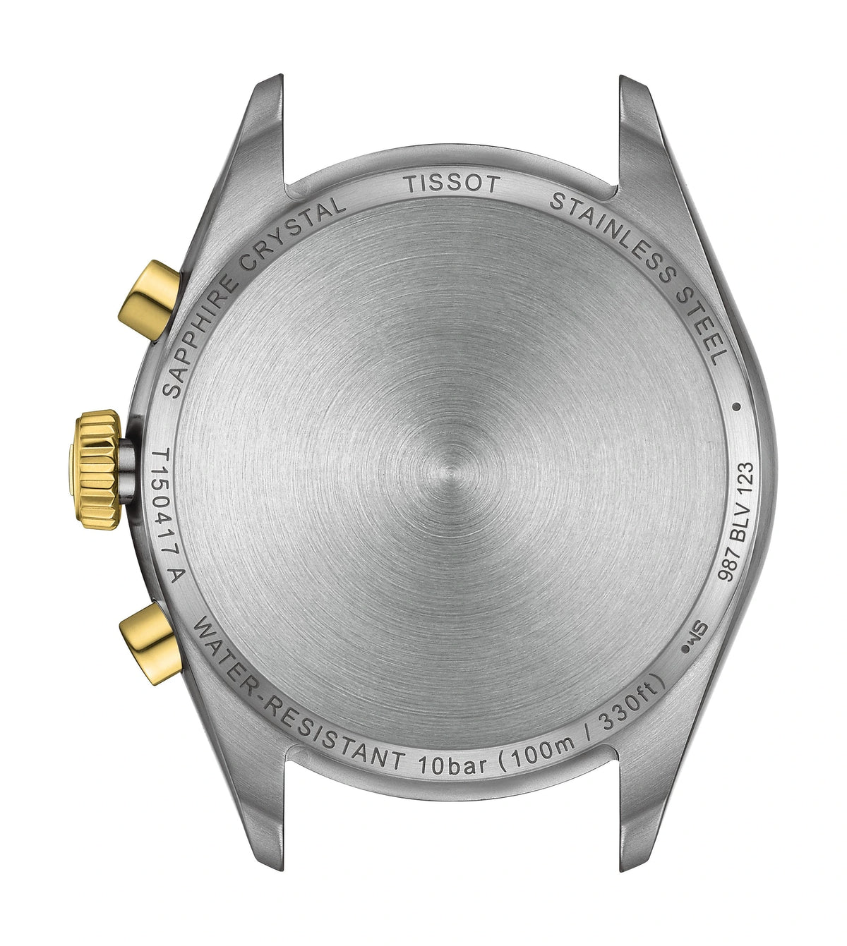 Tissot PR 100 Silver Dial Two-Tone Chronograph Men's Watch – T150.417.22.031.00