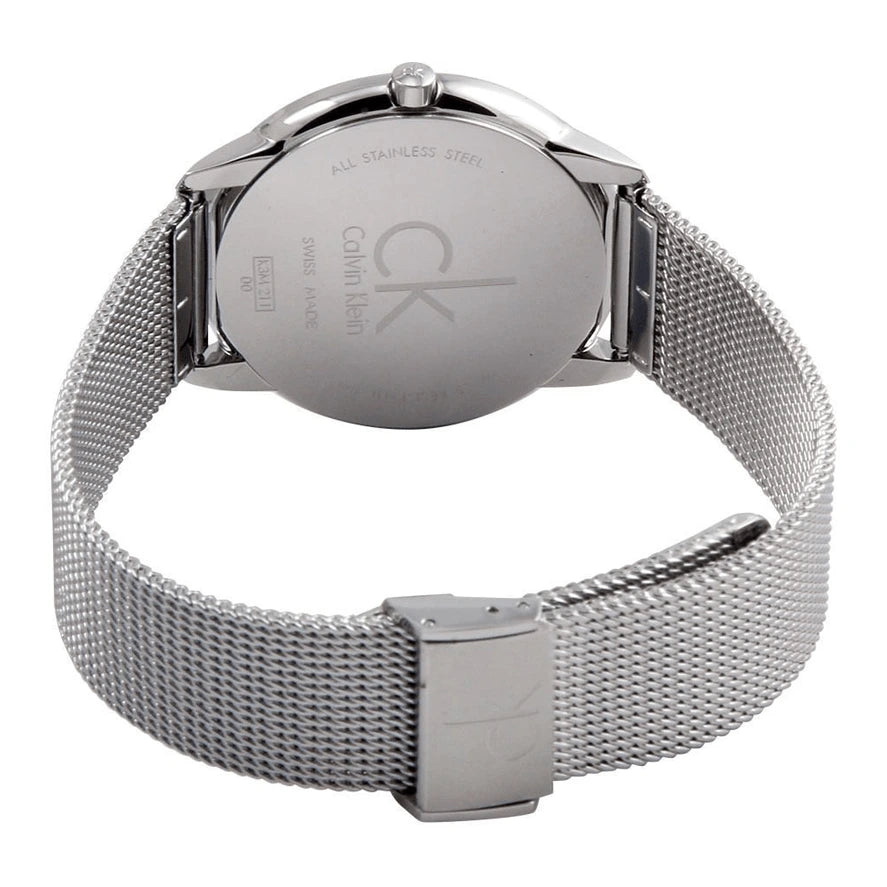 Calvin Klein Minimal Grey Dial Stainless Steel Mesh Men's Watch – K3M2112X