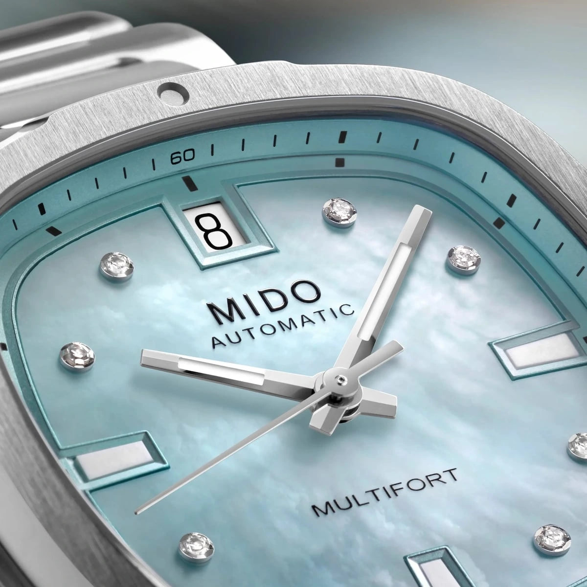 MIDO Multifort TV 35 Mother-of-Pearl Diamond Dial Stainless Steel Ladies Watch – M049.307.11.136.00