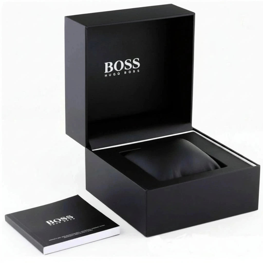 Hugo Boss Cloud Green Chronograph Leather Strap Men's Watch – 1514018