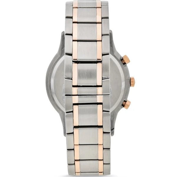 Emporio Armani Renato Chronograph Grey Dial Two-Tone Stainless Steel Men's Watch – AR11077