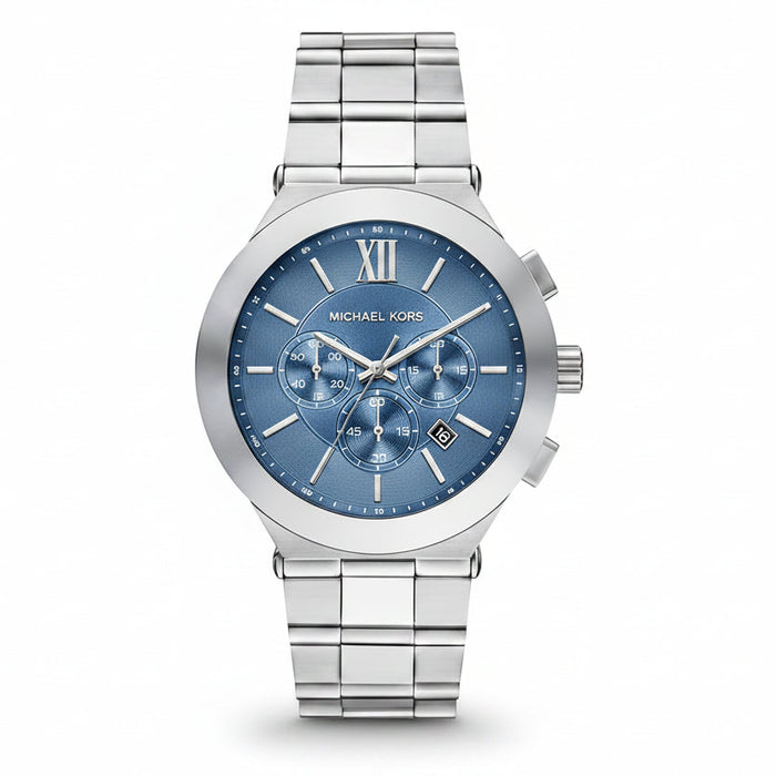 Michael Kors Oversized Billie Blue Dial Stainless Steel Chronograph Men's Watch – MK9222