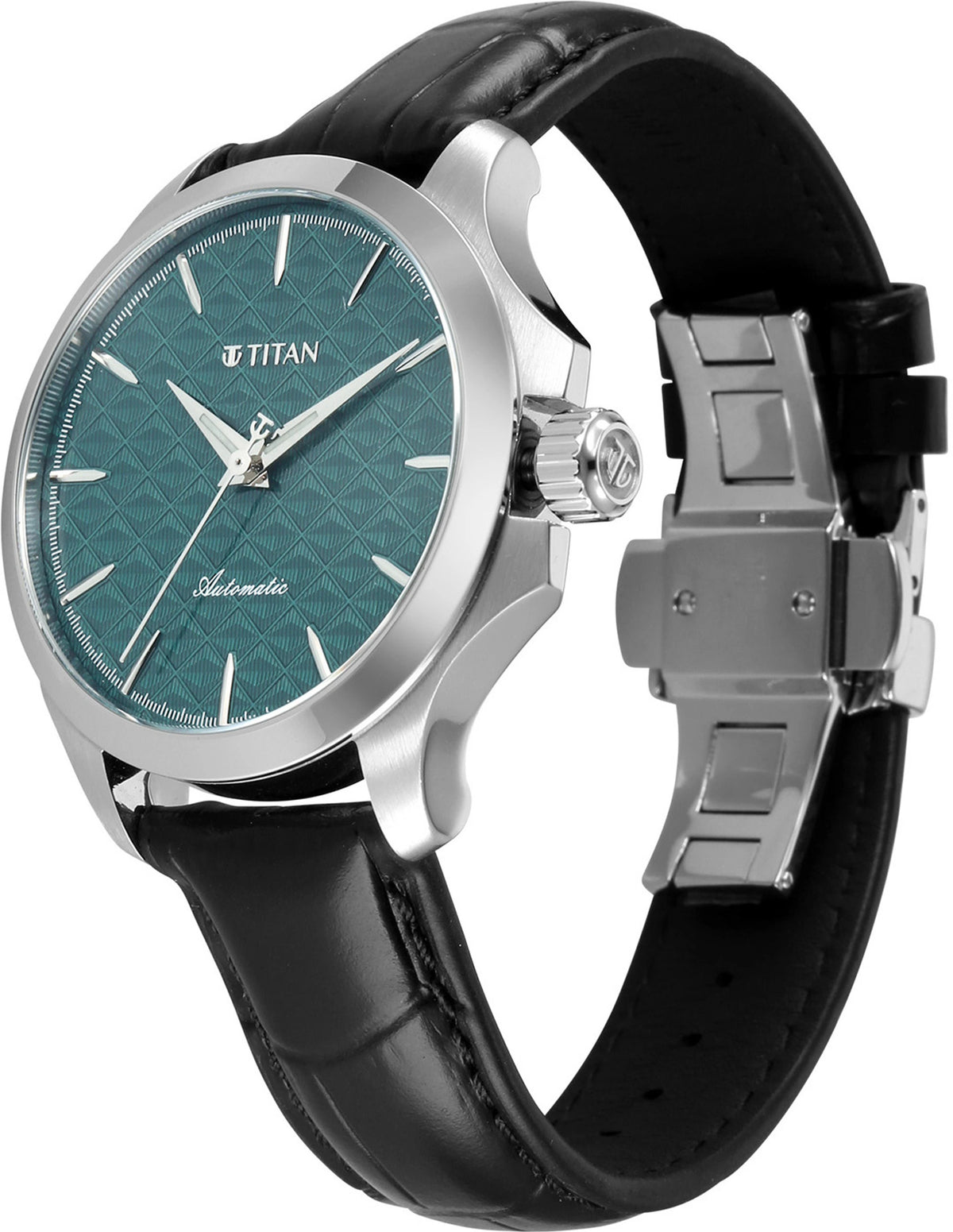 Titan Automatic Infinium Teal Dial Men's Watch – 10077SL03