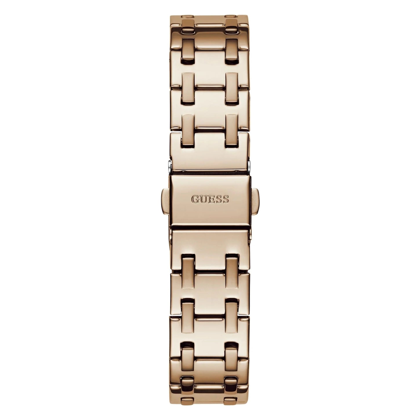 GUESS Women's Purple Mother of Pearl Dial Rose Gold-Tone Stainless Steel Watch – GW0770L3