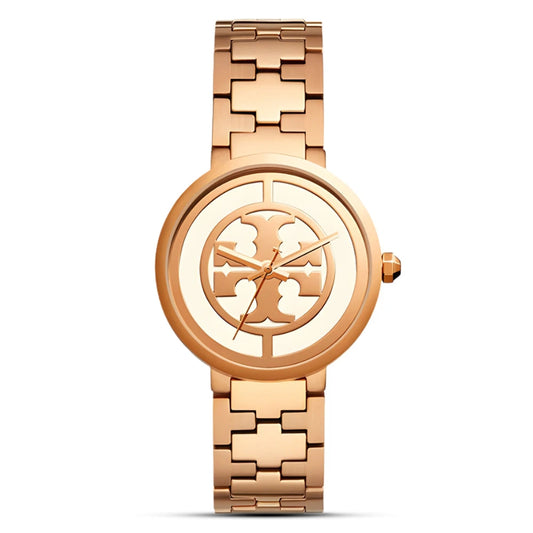 Tory Burch Reva Rose Gold Dial Rose Gold Stainless Steel Ladies Watch – TBW4028