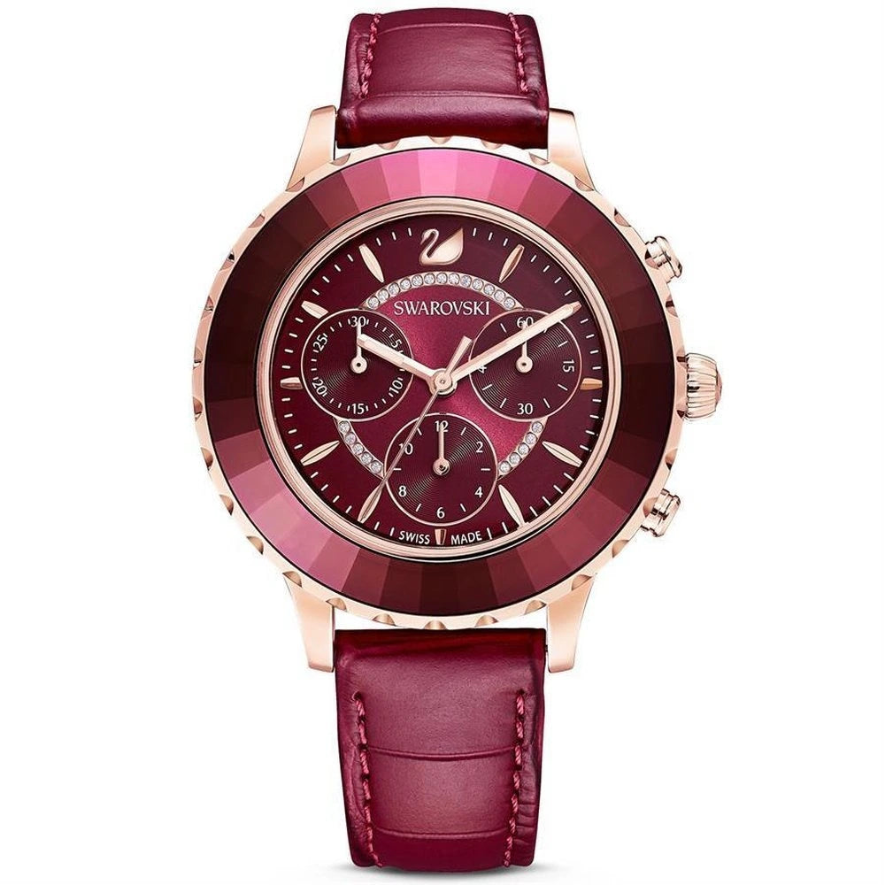 Swarovski Octea Lux Chrono Red Dial Ladies Watch – 5547642