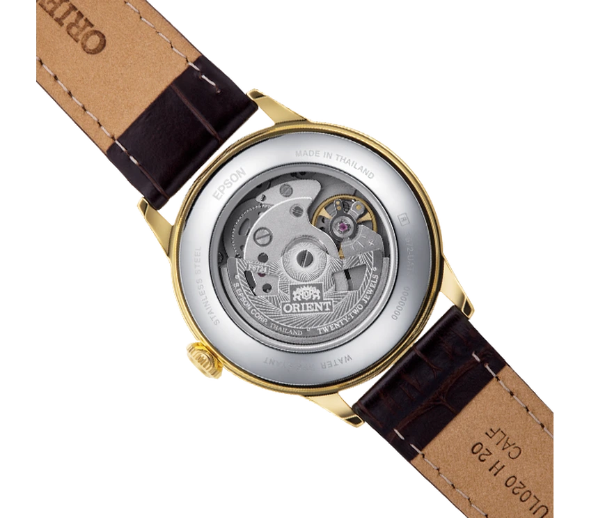 Orient Bambino 38mm Gold-Tone White Dial Automatic Men's Watch – RA-AC0M01S10B