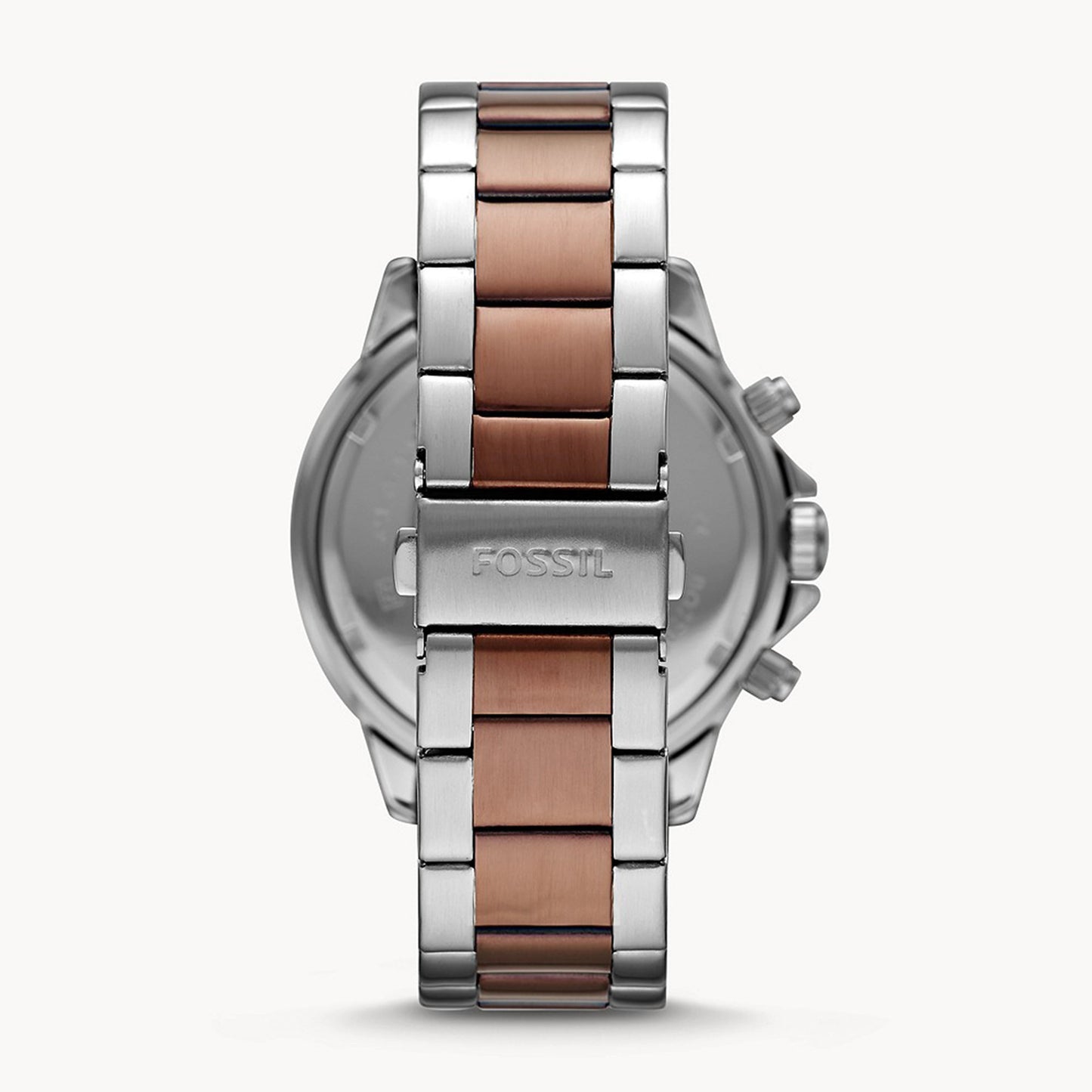 Fossil Bannon Multifunction Brown Sunray Dial Two-Tone Stainless Steel Men's Watch – BQ2502