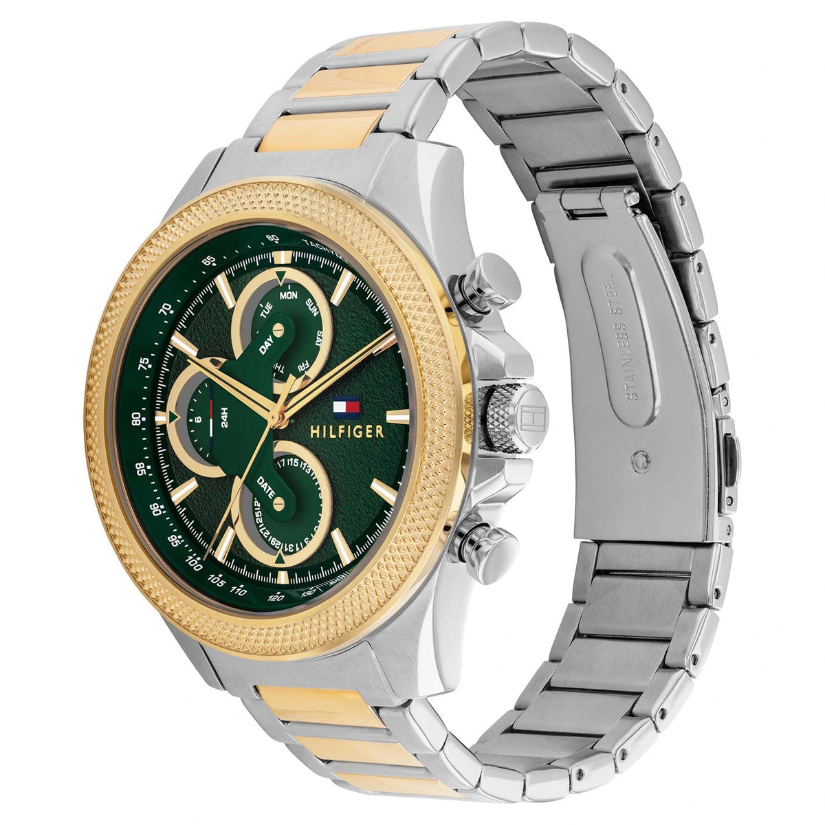 Tommy Hilfiger Clark Green Dial Two-Tone Men's Watch – 1792079