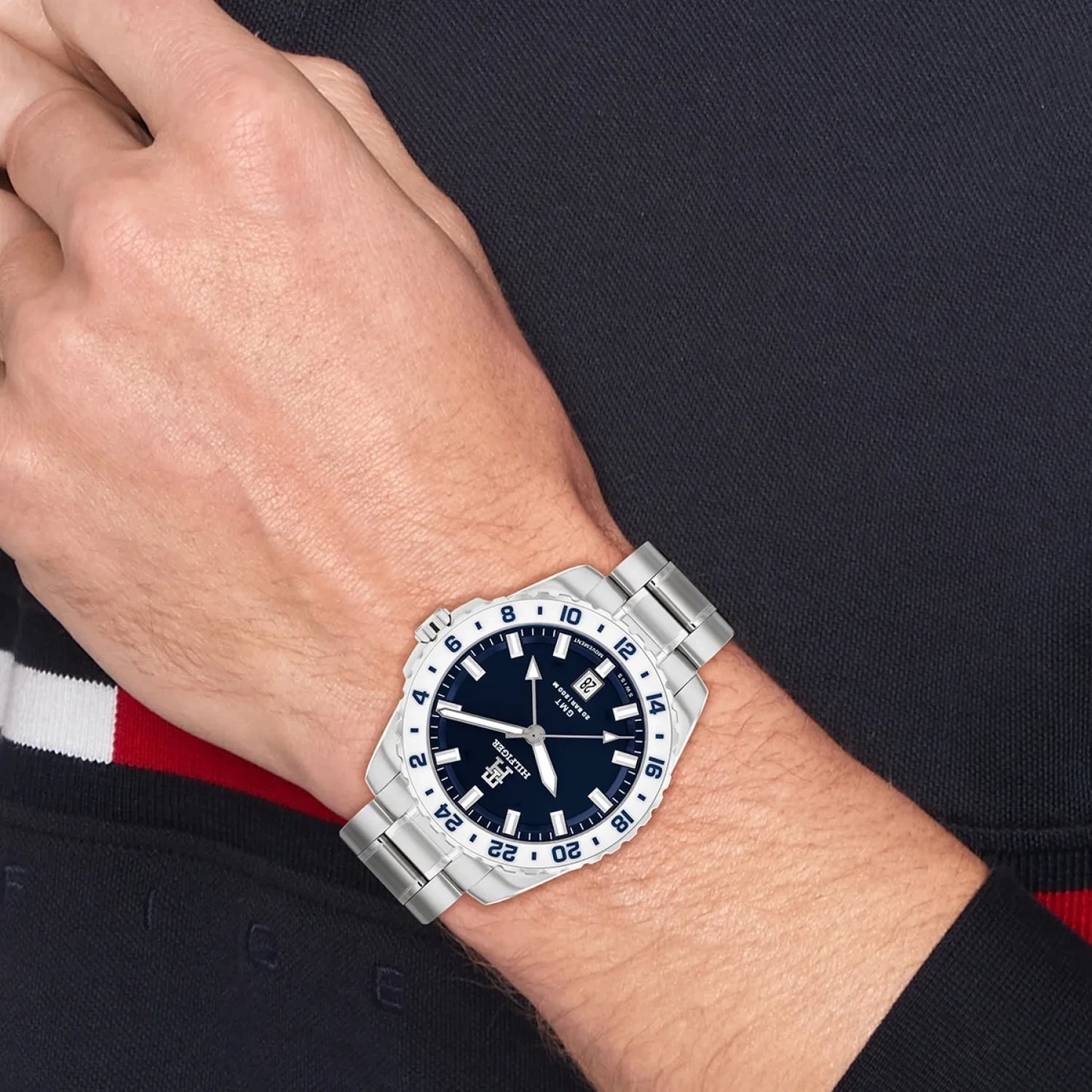 Tommy Hilfiger TH85 GMT Blue Dial Men's Watch – 1792132