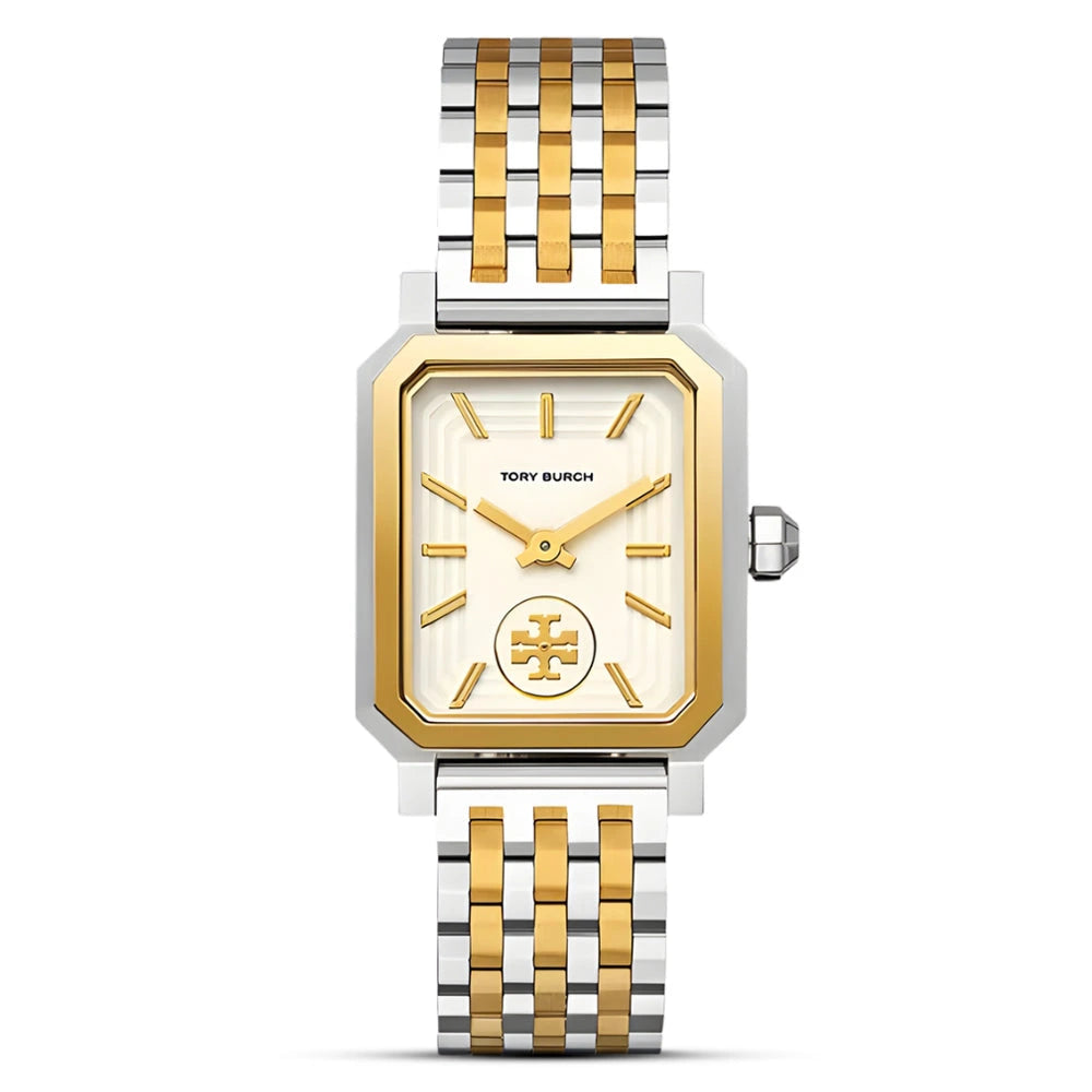 Tory Burch Robinson Cream Dial Two-Tone Stainless Steel Ladies Watch – TBW1501