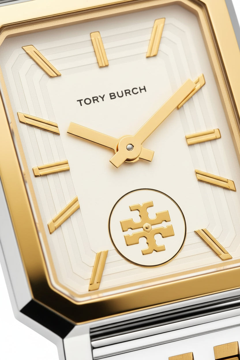 Tory Burch Robinson Cream Dial Two-Tone Stainless Steel Ladies Watch – TBW1501