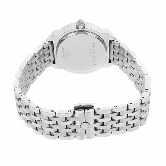 Tory Burch Whitney Ivory Dial Silver Stainless Steel Ladies Watch – TBW8001