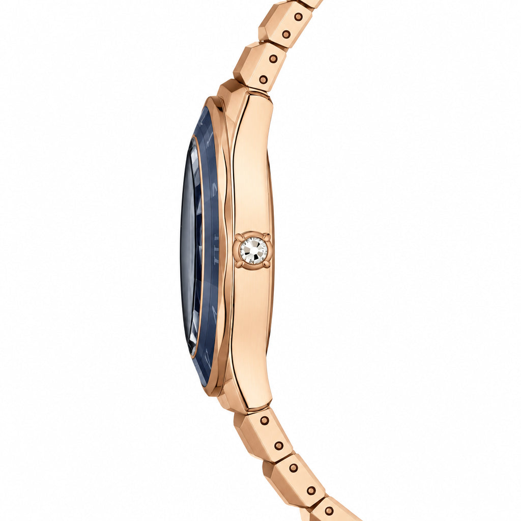 Swarovski Dextera Black Dial Rose Gold-Tone Watch – 5641294