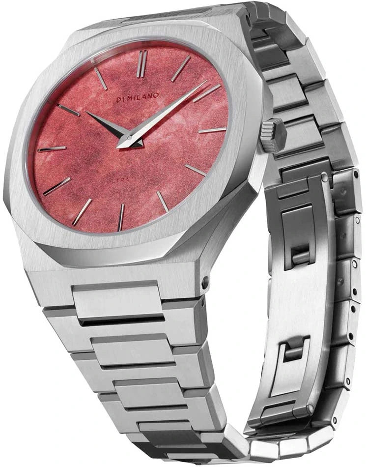 D1 Milano Ultra Thin Red Water color Dial Men's Watch – UTBJ20