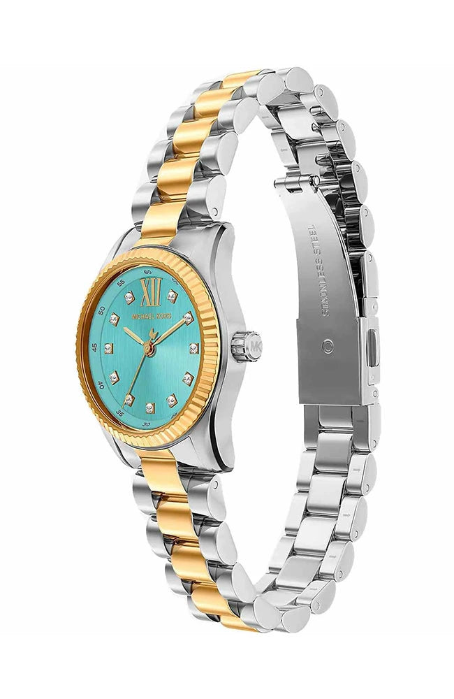 Michael Kors Lexington Turquoise Dial Two-Tone Ladies Watch – MK7579