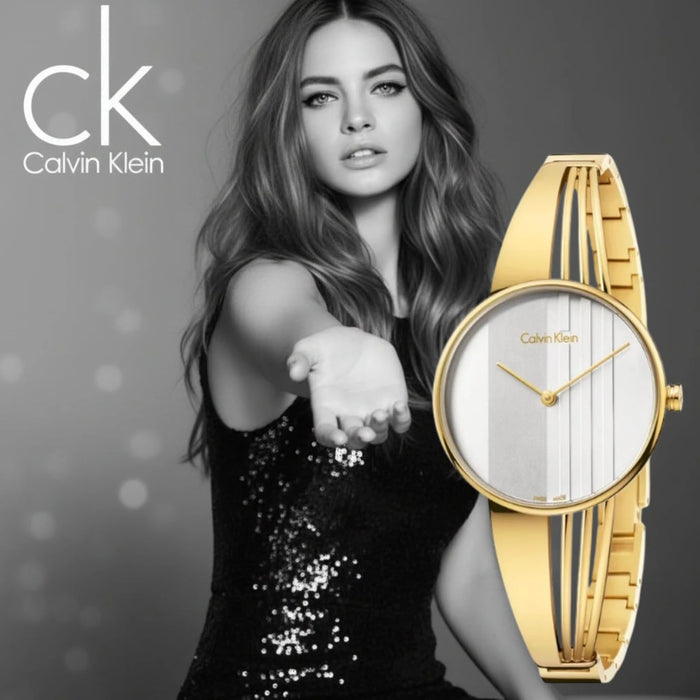 Calvin Klein Drift Yellow Gold Bangle Women's Watch – K6S2N516