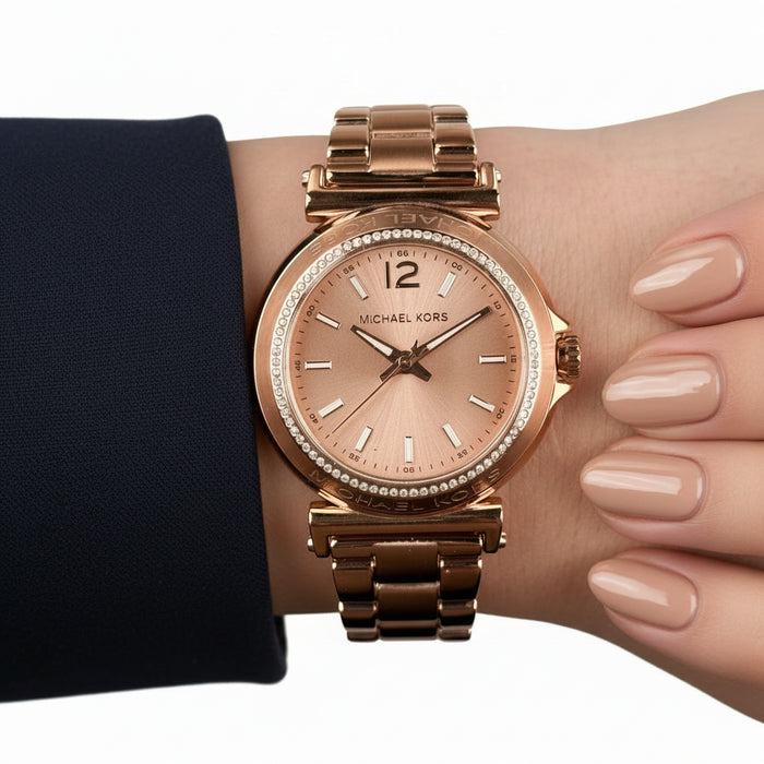 Michael Kors Mini Maren Rose Gold-Tone Ladies Watch – MK7491