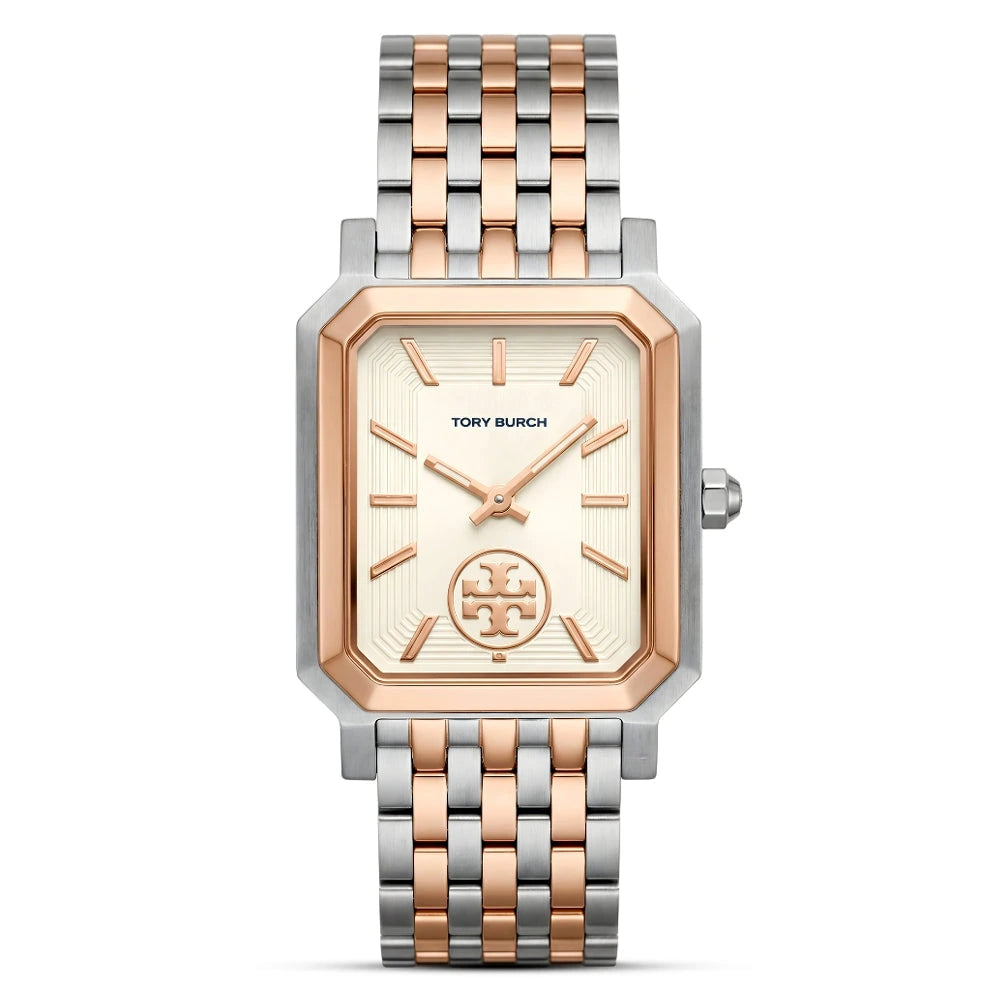 Tory Burch Robinson Cream Dial Rose Gold-Tone Stainless Steel Ladies Watch – TBW1509