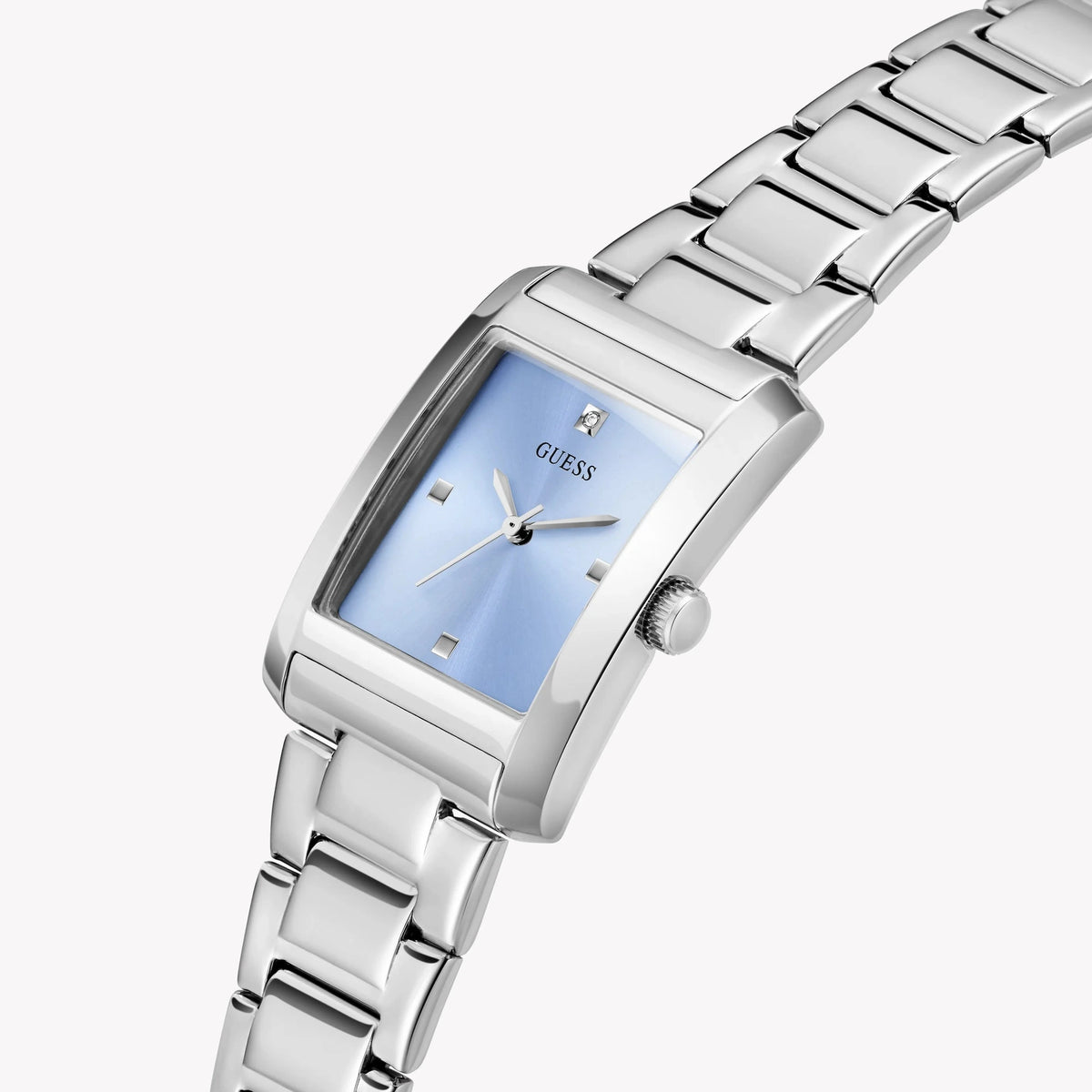 GUESS Bonnie Silver-Tone Blue Dial Ladies Watch – GW0876L1