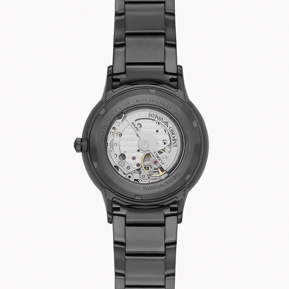 Emporio Armani Renato Blue Dial Gunmetal Stainless Steel Men's Watch – AR60056